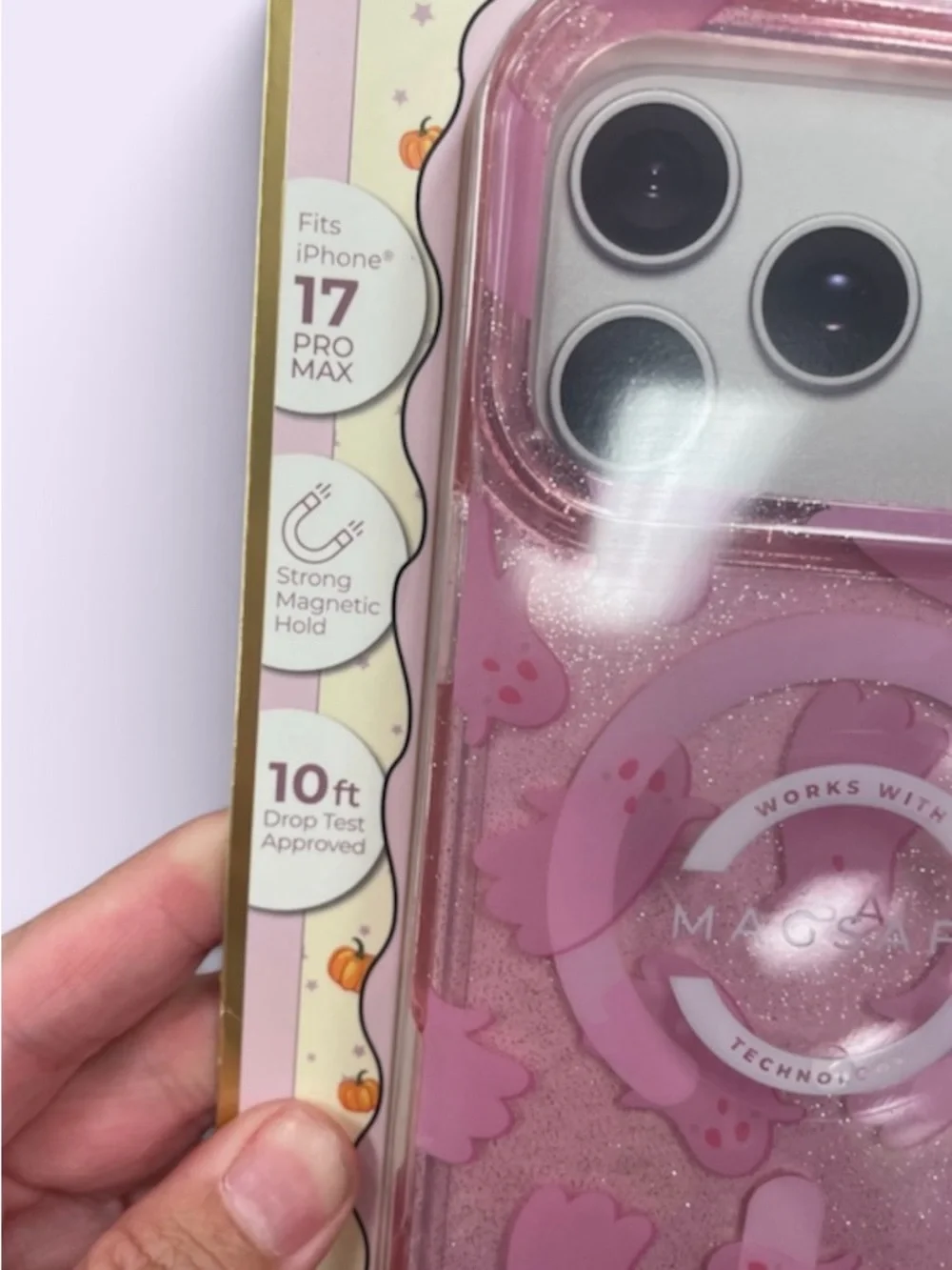 Pink Ghost MagSafe Phone Case for iPhone 17 Pro Max